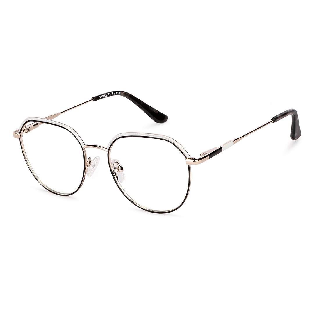 Buy Vincent Chase Black Stainless Steel Geometric Spectacles Online ...