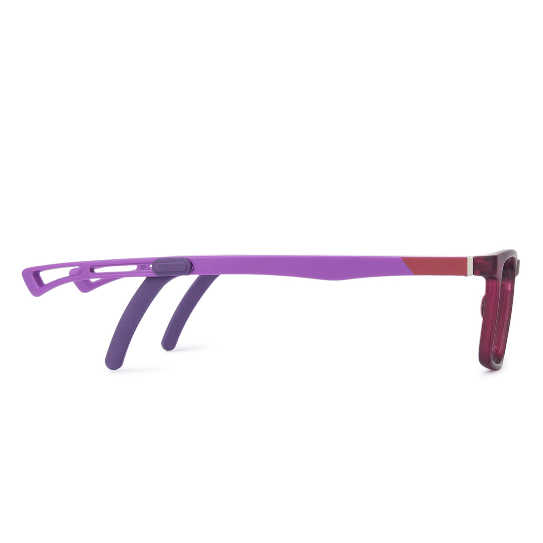 Buy Kids Glasses: Matte Maroon Red Purple Full Rim Rectangle Kids 5-8 ...