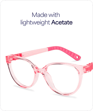 HAPPY TIME♪ページ Buy Pink Transparent Pink Full Rim Cat Eye Kids 5-8 yrs Hooper IP