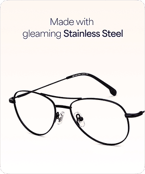 Buy Black Full Rim Aviator John Jacobs Supreme Steel JJ E11547-C7