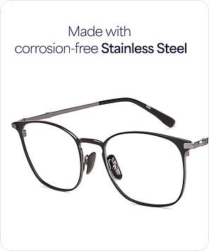 Buy Black Full Rim Square John Jacobs Supreme Steel JJ E11676