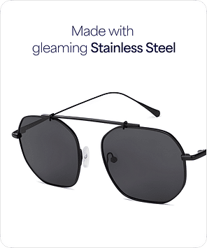 Buy Black Grey Full Rim Hexagonal John Jacobs JJ Tints JJ S12470