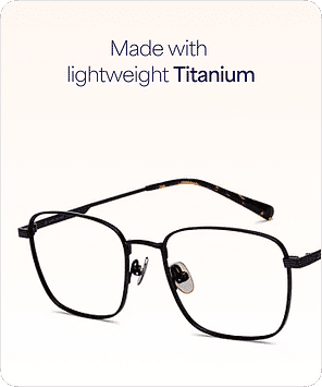 Black Tortoise Full Rim Square John Jacobs Pro Titanium JJ E15818