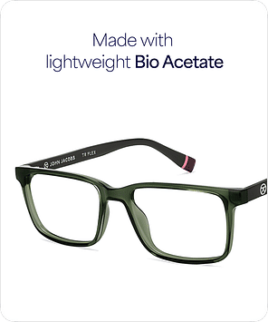 Buy Green Brown Full Rim Rectangle John Jacobs TR Flex JJ E16847