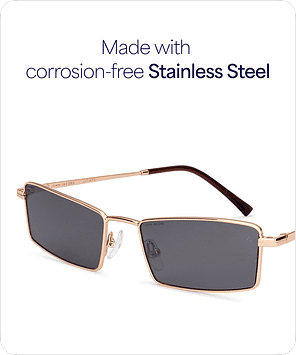 Grey Gold Full Rim Rectangle John Jacobs Tints JJ S70162 Sunglasses