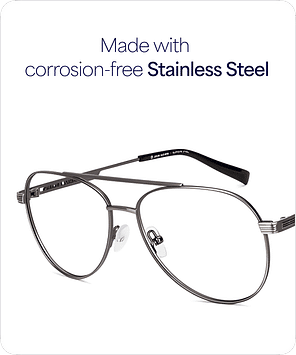 Buy Gunmetal Full Rim Aviator John Jacobs Supreme Steel JJ E70058