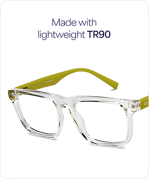 TSS SQUARE YELLOW CLEAR FRAME LIGHT BLUE