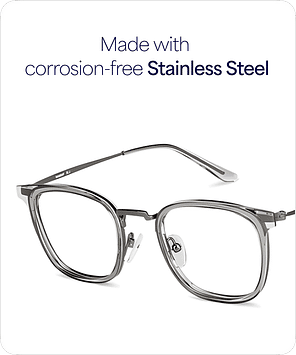 Buy Blue Block Zero Power Screen Glasses Gunmetal Grey