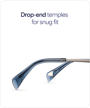 Buy Yellow Denim Dark Gunmetal Full Rim Rectangle Lenskart IP LK