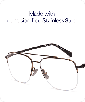 Buy Black Half Rim Square OWNDAYS Titanium OD E50054 XW Eyeglasses