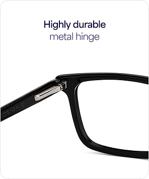 Buy Black Full Rim Rectangle Vincent Chase HD Acetate VC