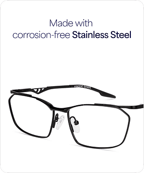 Buy Black Full Rim Rectangle Vincent Chase Ridex VC E000386