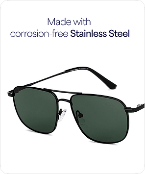 Buy Black Green Full Rim Rectangle Square Vincent Chase The Metal