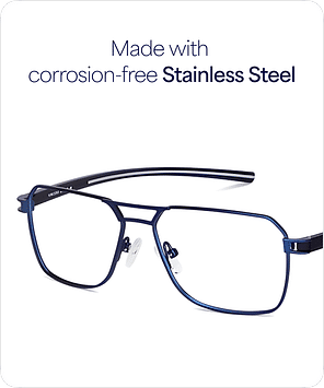 cheece！！ Buy Blue Full Rim Geometric Vincent Chase SLEEK STEEL VC