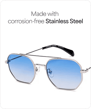 Buy Silver Black Blue Gradient Full Rim Geometric Vincent Chase