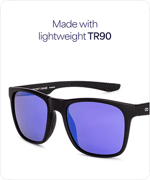 Buy Blue Mirror Matte Black Full Rim Square Vincent Chase