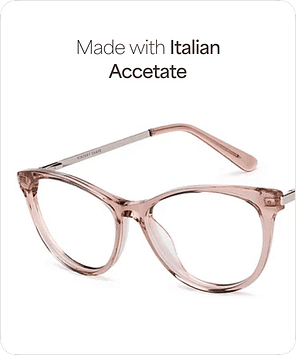 Buy Brown Transparent Silver Full Rim Cat Eye Vincent Chase Blend