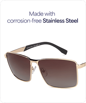 Buy Gold Black Full Rim Rectangle Square Vincent Chase The Metal