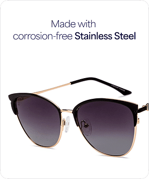 Buy Gold Black Grey Gradient Full Rim Cat Eye Vincent Chase