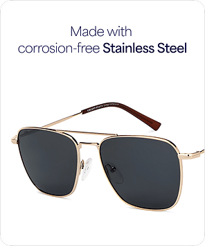 Buy Gold Brown Grey Full Rim Rectangle Square Vincent Chase TINTED