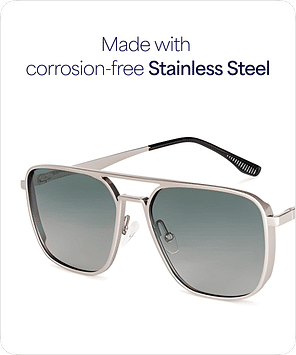 Buy Green Gradient Silver Full Rim Square Vincent Chase Polarized