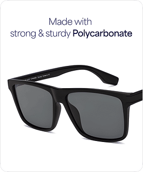 Buy Matte Black Full Rim Square Vincent Chase ATHLEISURE VC S14457