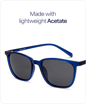 Buy Grey Blue Full Rim Square Vincent Chase Online Sun Non-metal