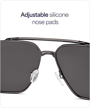 Buy Grey Gunmetal Full Rim Square Vincent Chase Polarized METAL