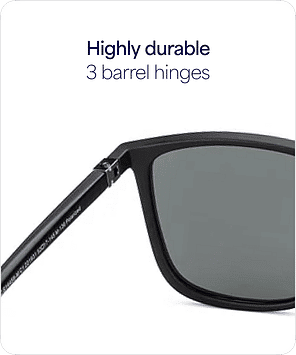 Buy Grey Matte Black Full Rim Square Vincent Chase Polarized CORE