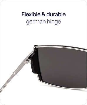 Grey Silver Rimless Rectangle Vincent Chase VC Sun Metal VCS000331