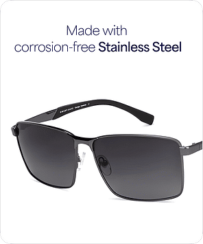 Grey Gunmetal Full Rim Rectangle Vincent Chase VC Sun Metal VC