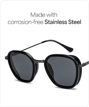 Grey Gunmetal Full Rim Geometric Vincent Chase VC Sun Metal VC