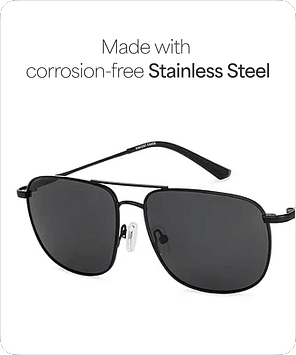 Grey Black Full Rim Square Vincent Chase VC Sun Metal VC S13116
