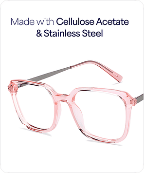 Buy Pink Transparent Gunmetal Full Rim Square Vincent Chase