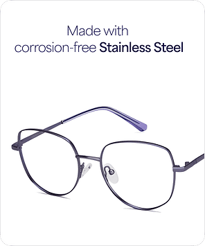 Buy Purple Full Rim Geometric Vincent Chase SLEEK STEEL VC E13783