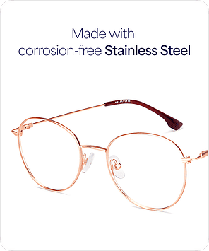 Buy Rose Gold Full Rim Round Vincent Chase VC Metal VC E14032