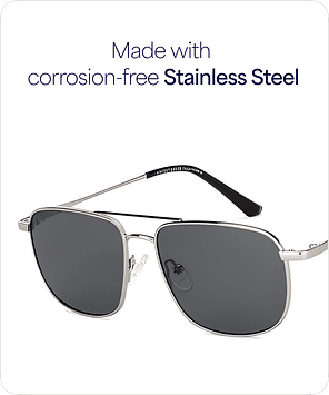 Buy Silver Black Full Rim Rectangle Square Vincent Chase