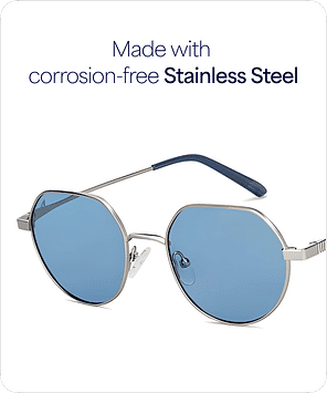 Silver Blue Full Rim Geometric Vincent Chase LIVEWIRE VC S14505-C5
