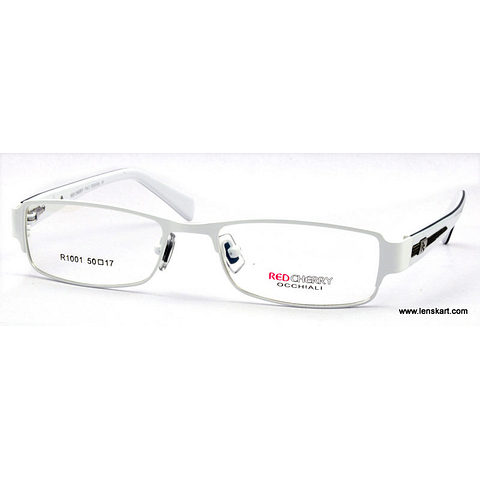 BRANDED White Full Rim Rectangle right side