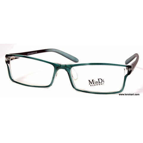 BRANDED Bottle Green Full Rim Rectangle left side