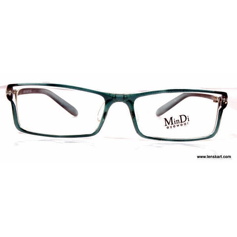 BRANDED Bottle Green Full Rim Rectangle left side