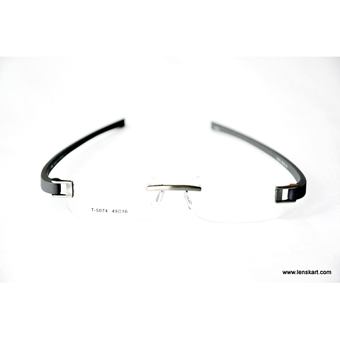Buy Lenskart Rimless Eyewear Grey Silver Free Unbreakable