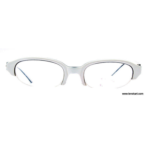 BRANDED Black Half Rim Round left side