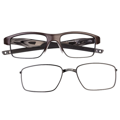 Oakley Light Gray Full Rim Rectangle left side