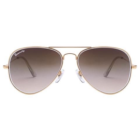 BRANDED Gold Full Rim Aviator left side