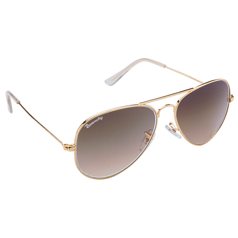 BRANDED Gold Full Rim Aviator left side