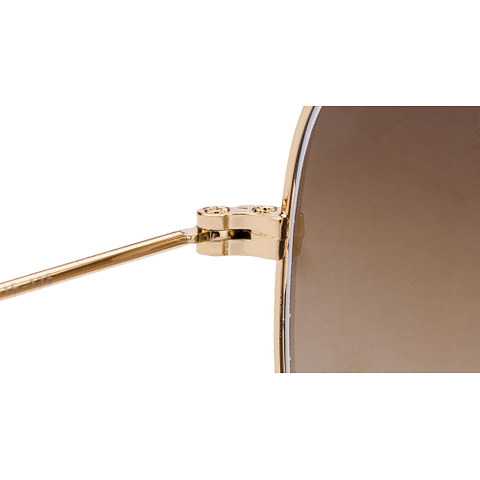 BRANDED Gold Full Rim Aviator left side