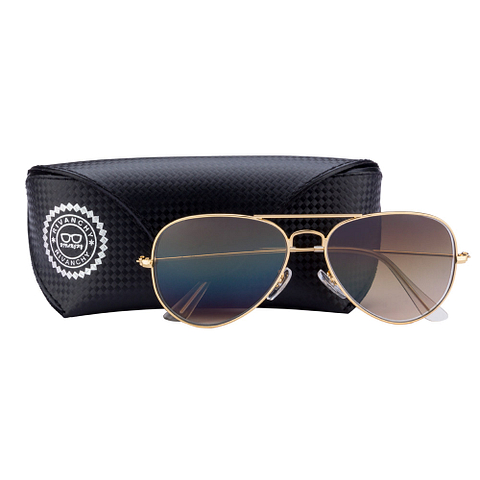 BRANDED Gold Full Rim Aviator right side