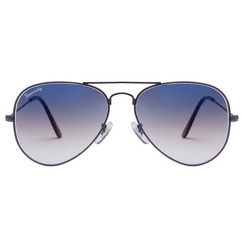 BRANDED Mid Gunmetal Full Rim Aviator left side