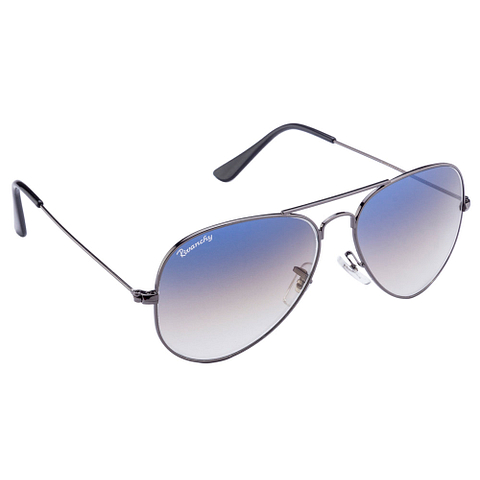BRANDED Mid Gunmetal Full Rim Aviator left side